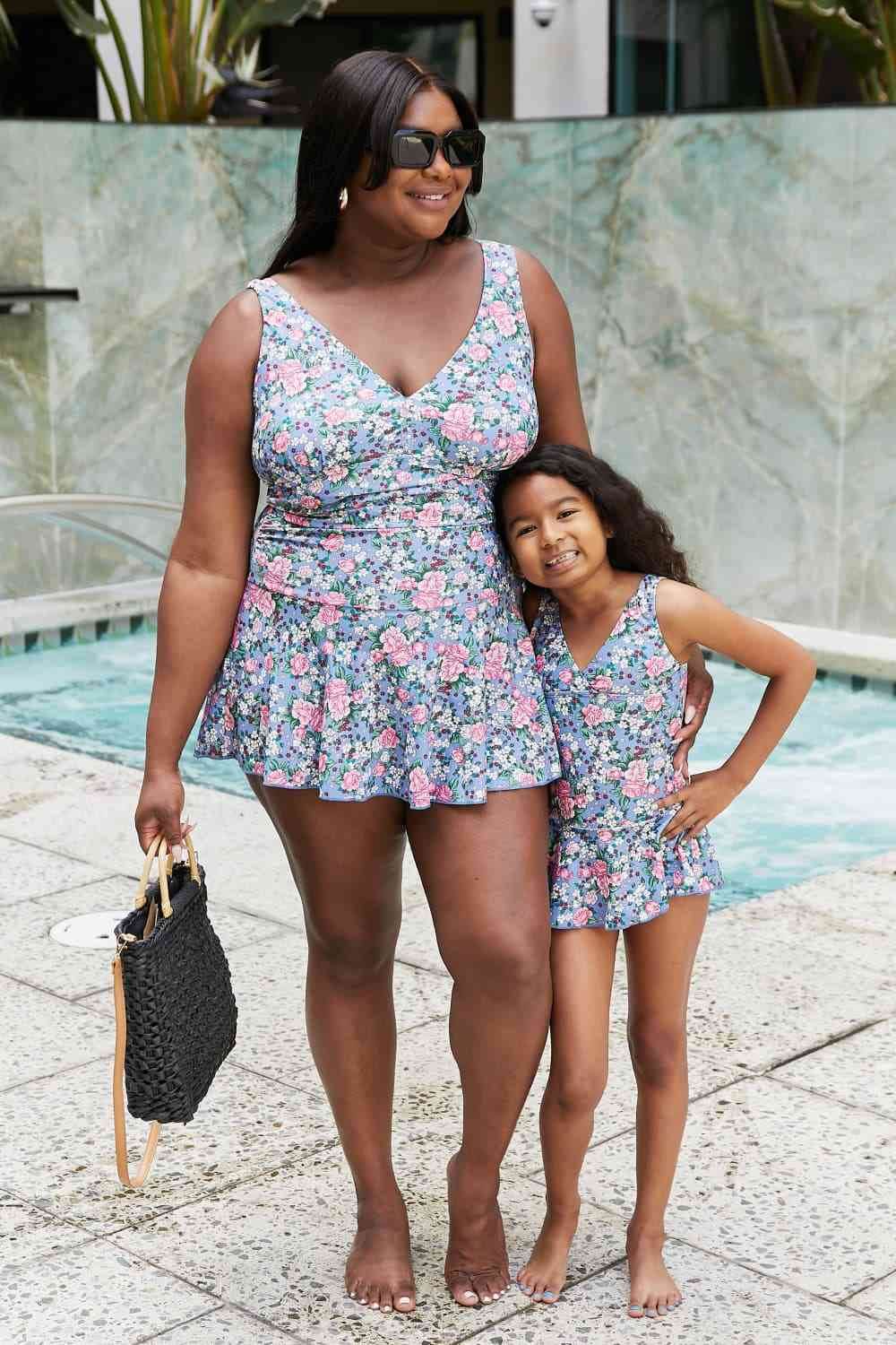 Marina West Swim Full Size Clear Waters Swim Dress in Rose Sky - DaTrendStore.Com