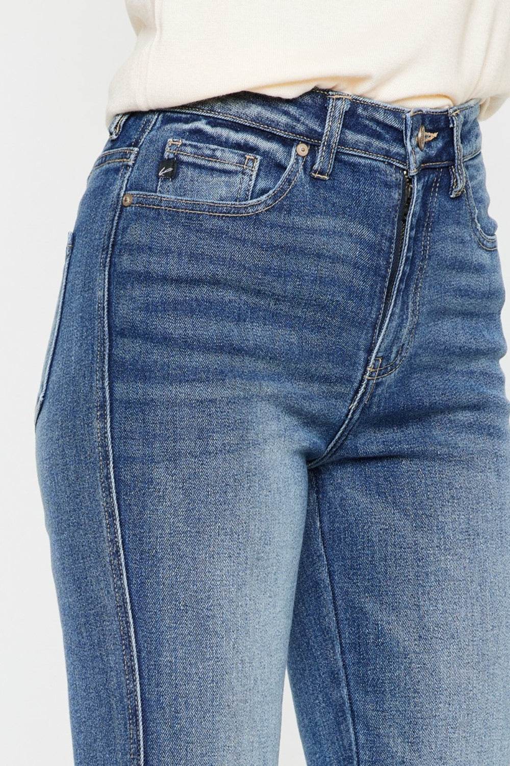 Kancan Cat's Whiskers High Waist Flare Jeans - DaTrendStore.Com