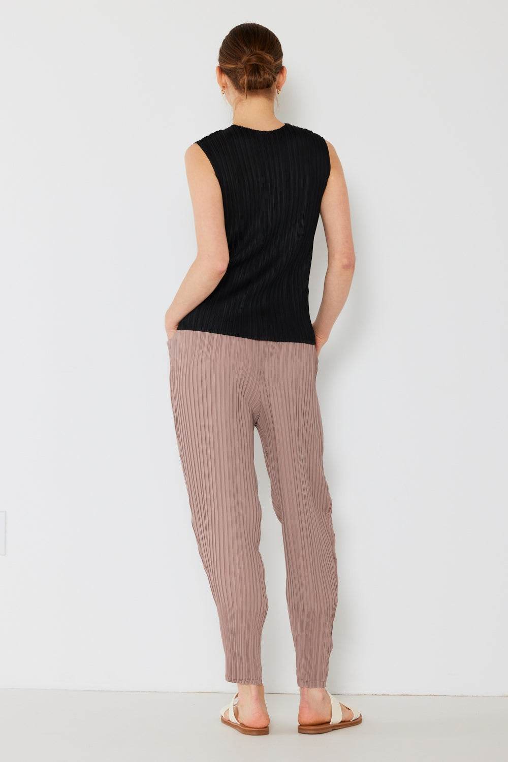 Marina West Swim Pleated Relaxed-Fit Slight Drop Crotch Jogger - DaTrendStore.Com