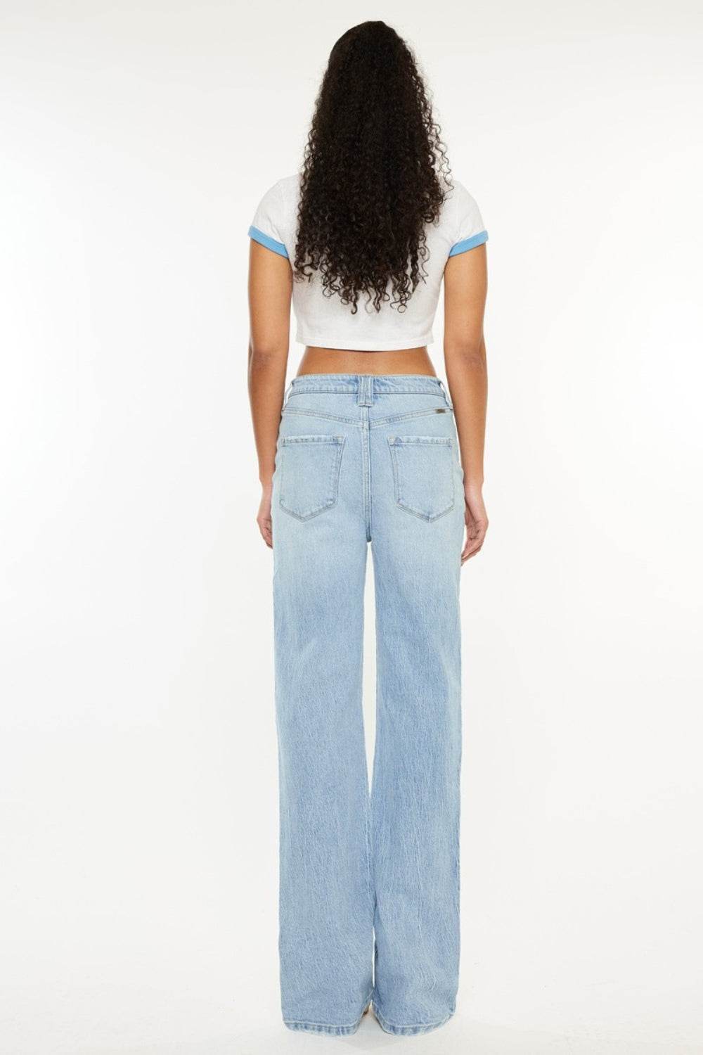 Kancan Distressed High Waist Straight Jeans - DaTrendStore.Com