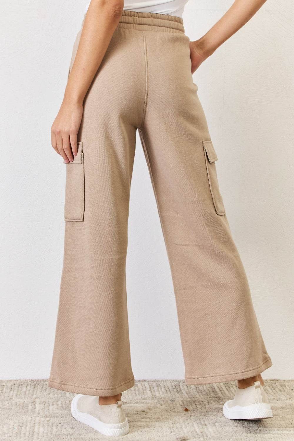 RISEN High Waist Cargo Wide Leg Pants - DaTrendStore.Com