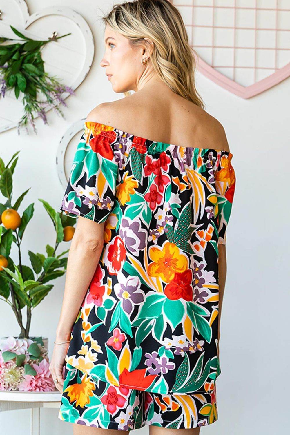 Cotton Bleu by Nu Label Floral Off-Shoulder Top - DaTrendStore.Com