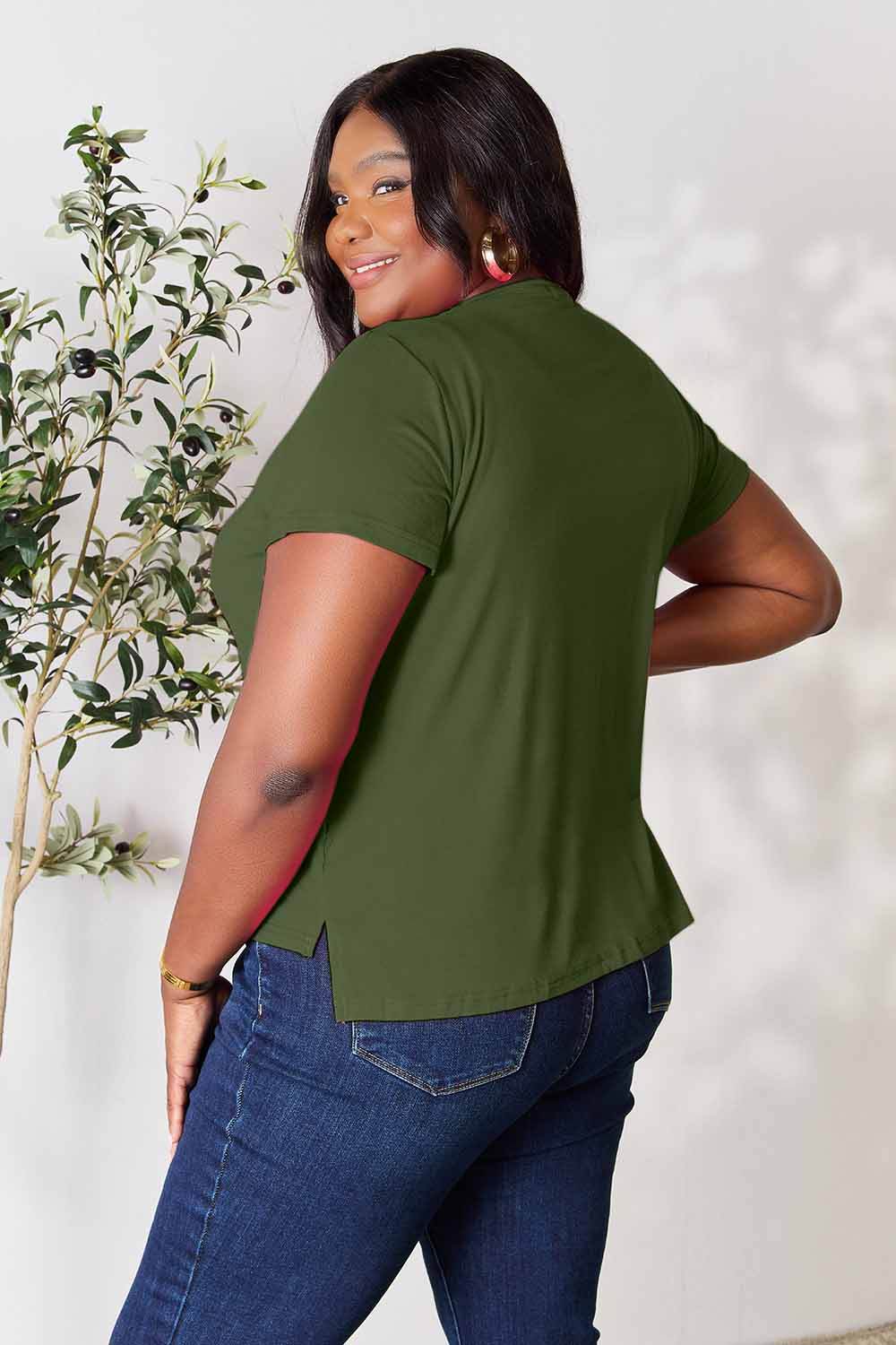 Basic Bae Full Size Round Neck Short Sleeve T-Shirt - DaTrendStore.Com