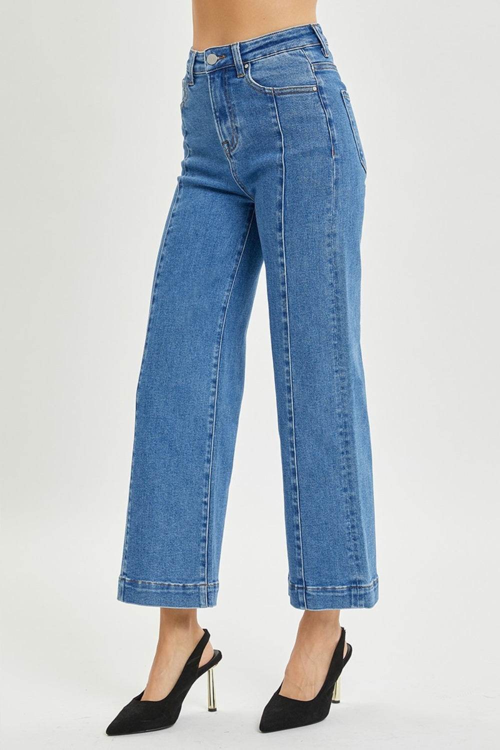 RISEN Full Size High Rise Wide Leg Jeans - DaTrendStore.Com