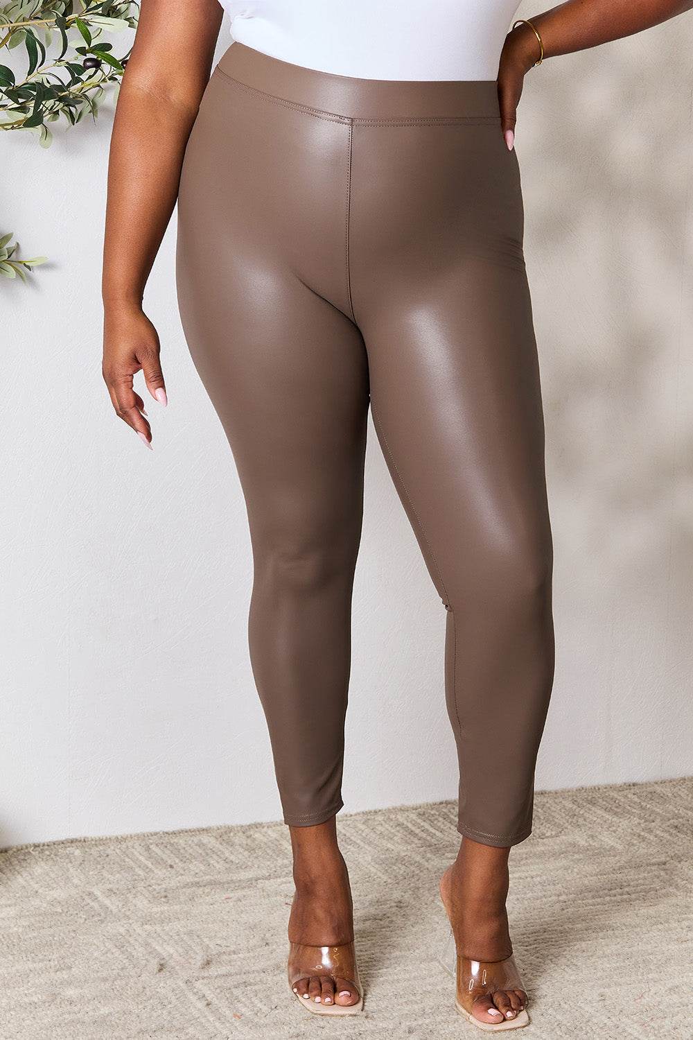 e.Luna Full Size High Waist Skinny Pants - DaTrendStore.Com