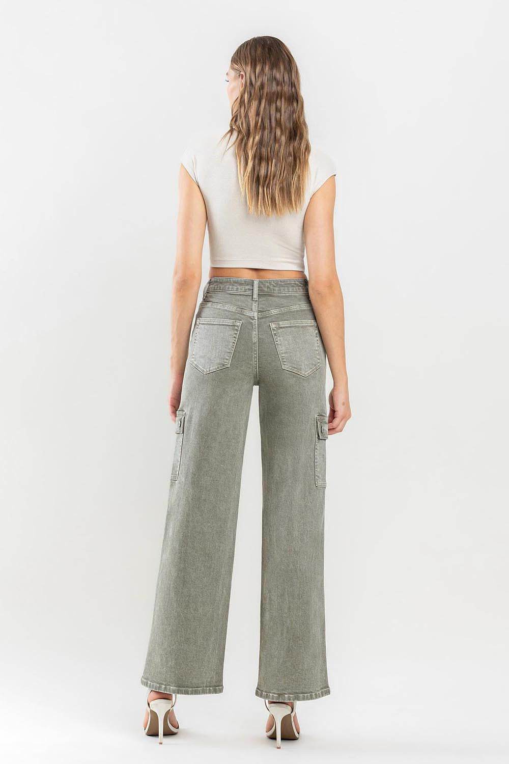 Vervet by Flying Monkey 90's Super High Rise Cargo Jeans - DaTrendStore.Com