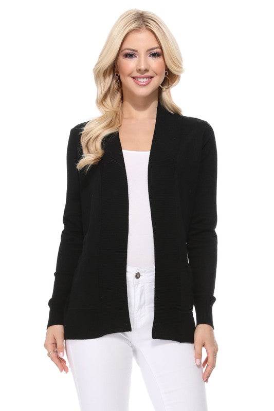 Open Front Shrug Sweater Knit Cardigan - DaTrendStore.Com