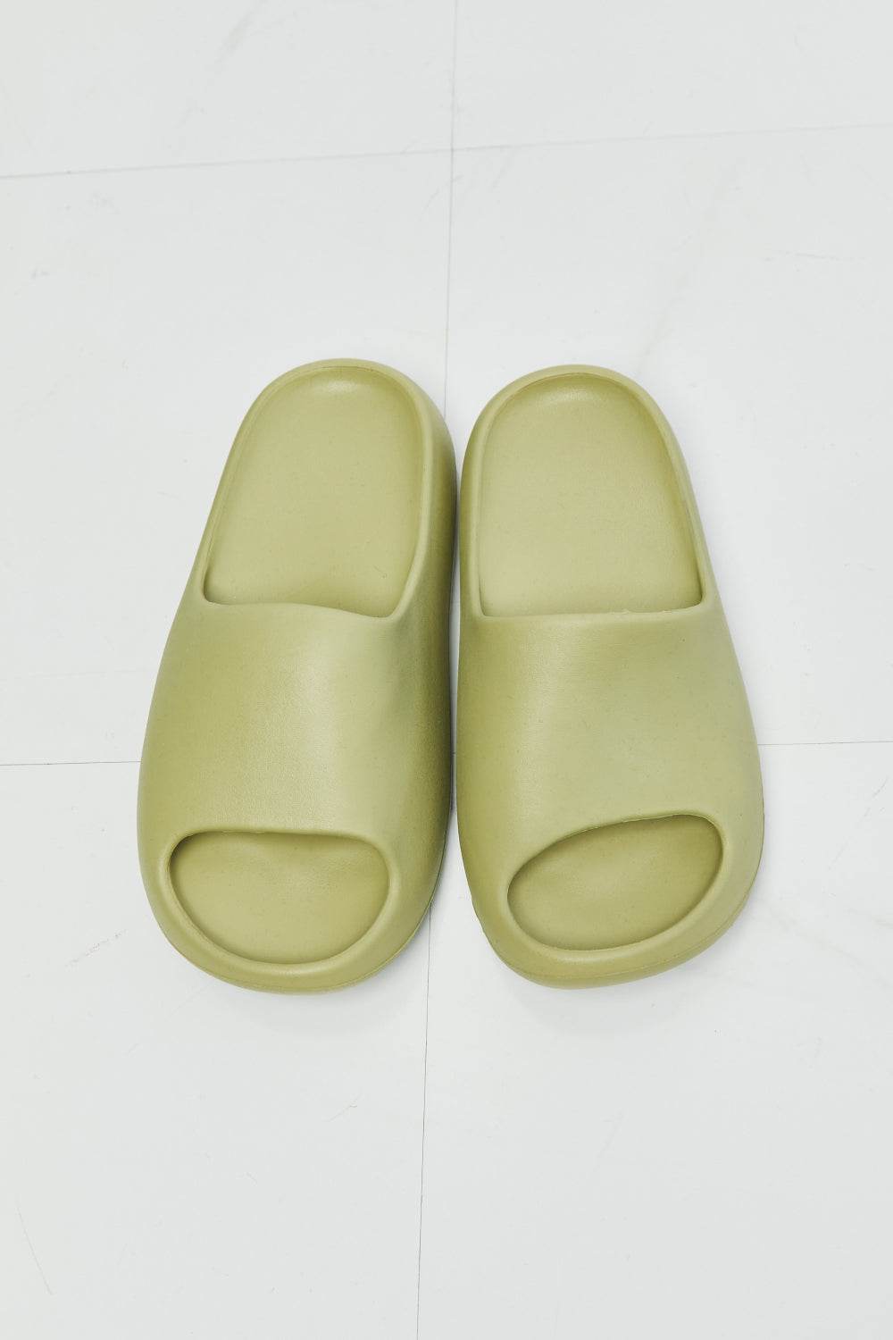 NOOK JOI In My Comfort Zone Slides in Green - DaTrendStore.Com