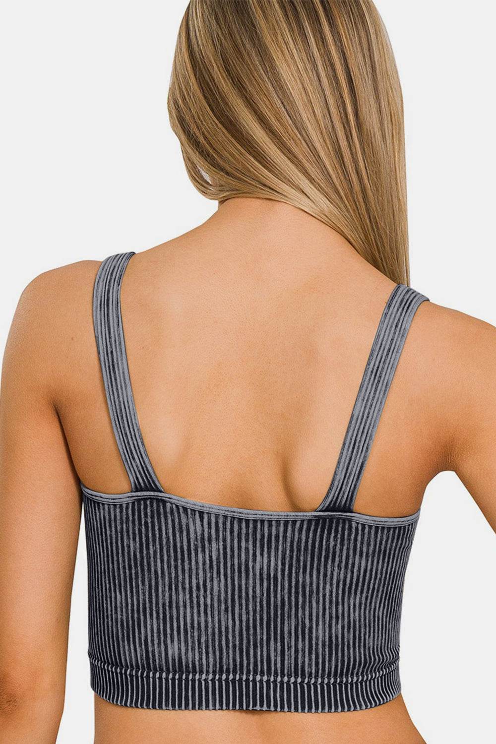 Zenana Washed Ribbed Cropped V-Neck Tank - DaTrendStore.Com