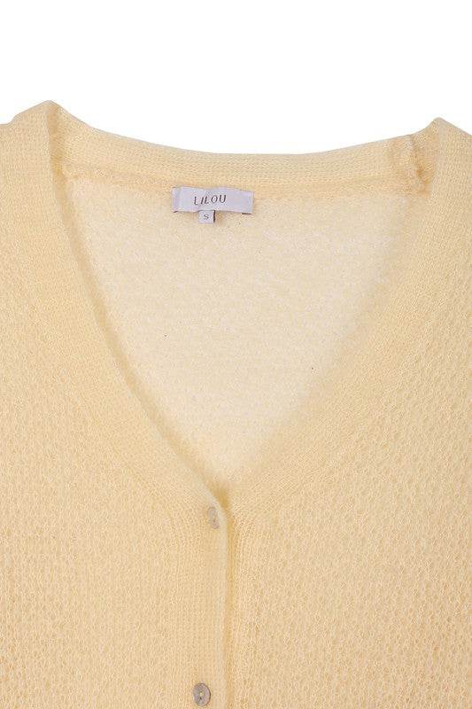 Wool blended sheer cardigan - DaTrendStore.Com