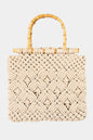 Fame Wooden Handle Braided Handbag