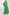 Umgee Contrast Trim Midi Dress with Tiered Ruffle Hem - Kelly Green