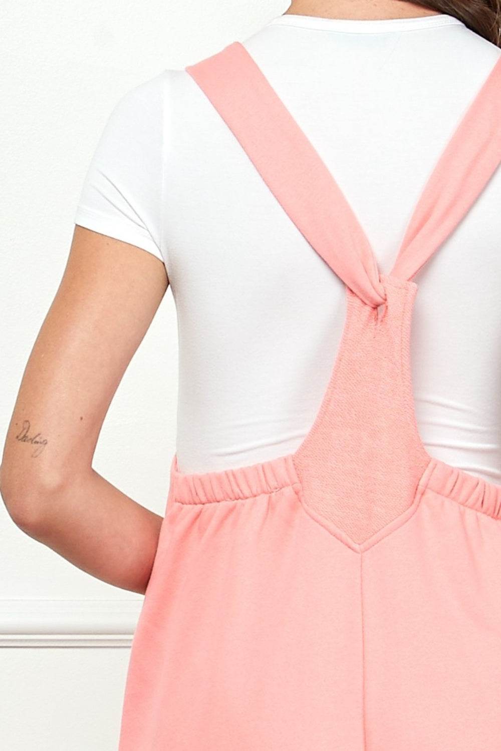 Veveret Wide Strap French Terry Overalls - DaTrendStore.Com