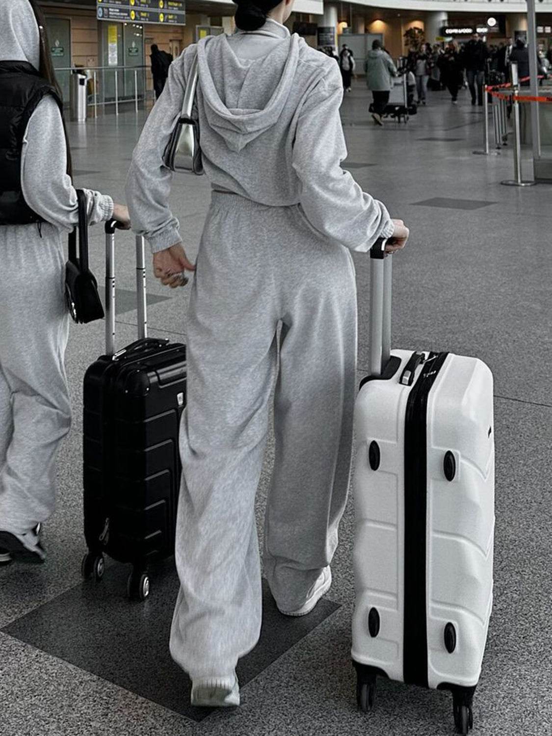Zip Up Hoodie and Pocketed Pants Set - DaTrendStore.Com