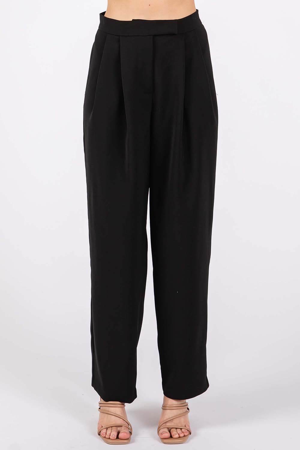 GeeGee High-Waisted Pleated Pants - DaTrendStore.Com