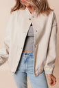 Snap Down Long Sleeve Jacket