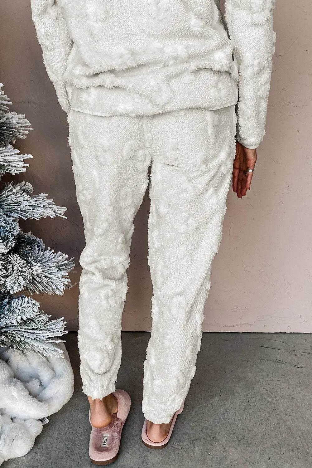 Round Neck Long Sleeve Top and Pants Lounge Set - DaTrendStore.Com