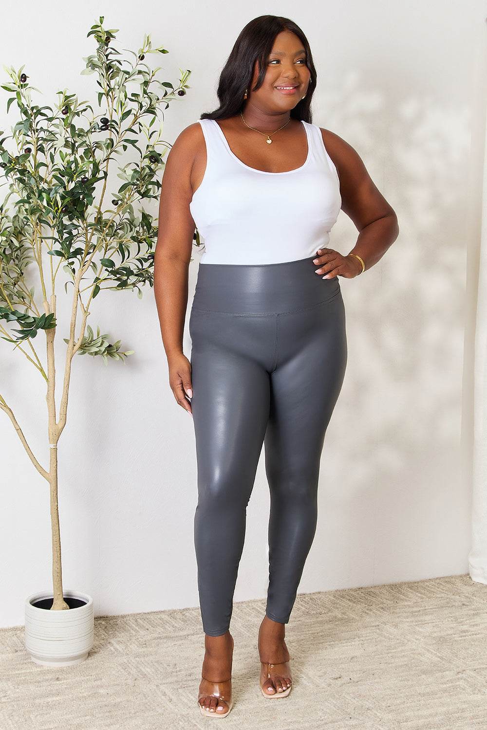 LOVEIT Full Size Wide Waistband High Waist Leggings - DaTrendStore.Com