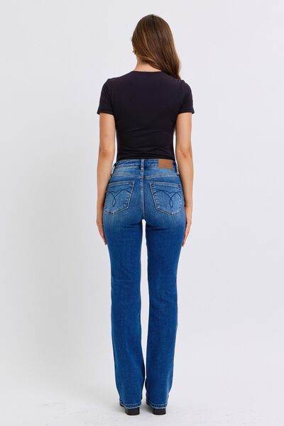 Judy Blue Full Size Run Mid-Rise Bootcut Jeans with Thermal Lining - DaTrendStore.Com
