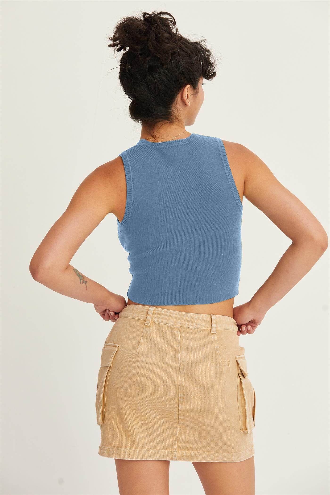 HYFVE Ribbed Knit Cropped Tank - DaTrendStore.Com