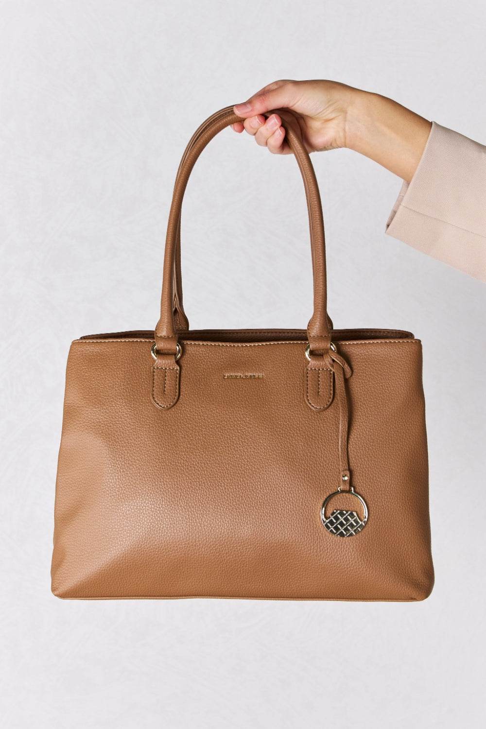 David Jones Structured Leather Handbag - DaTrendStore.Com