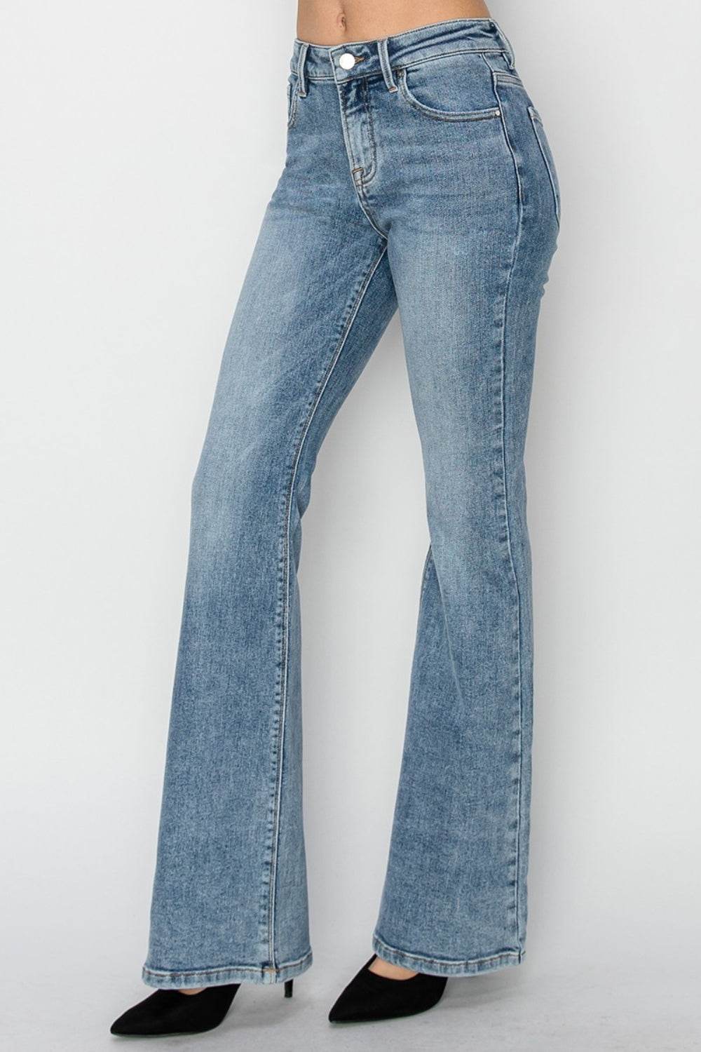 RISEN Full Size Mid Rise Bootcut Jeans - DaTrendStore.Com