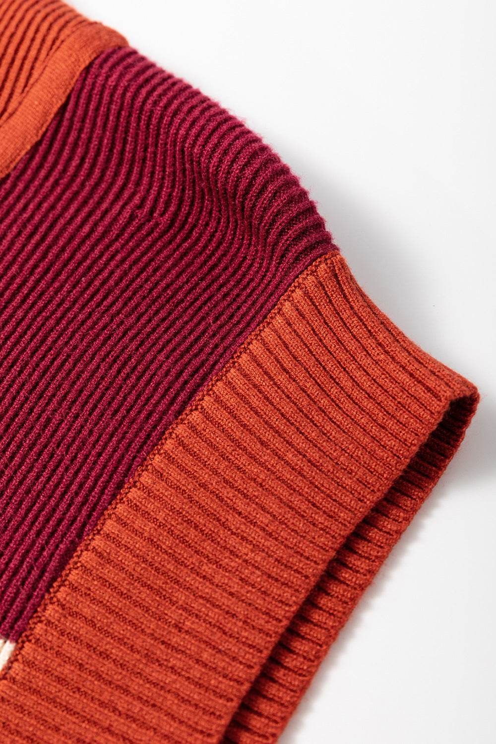 Striped Quarter Zip Cap Sleeve Sweater Dress - DaTrendStore.Com