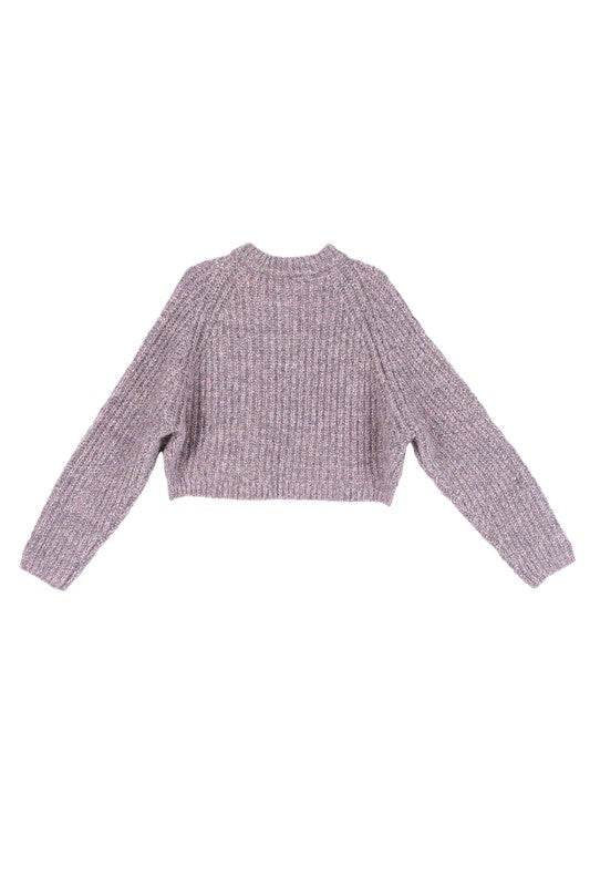 Melange multicolor sweater top - DaTrendStore.Com