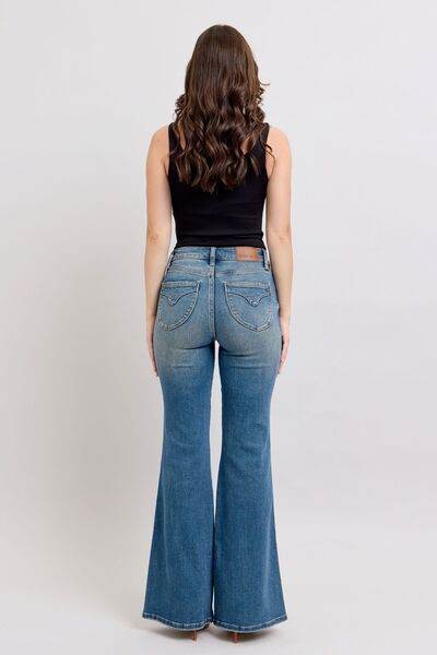 Judy Blue MR Tummy Control Vintage Wash Jeans - DaTrendStore.Com