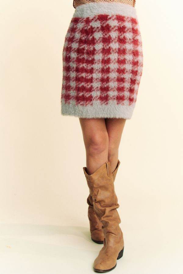 Davi & Dani Scoop Neck Wide Strap Top and Skirt Sweater Set - DaTrendStore.Com