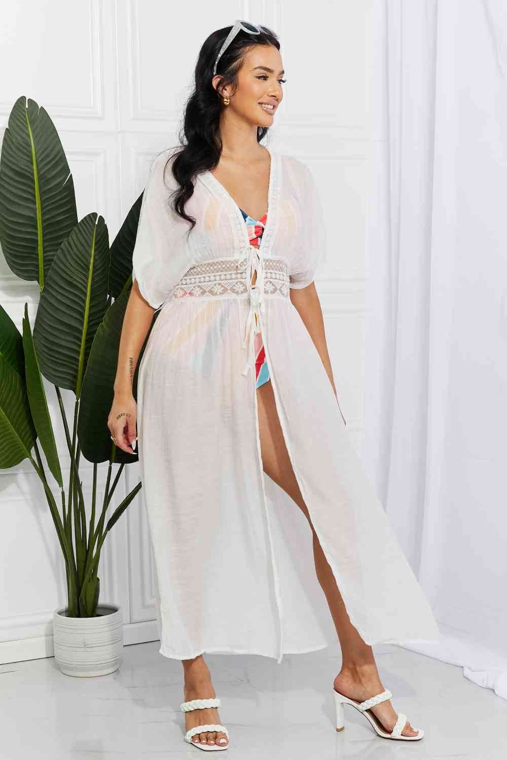 Marina West Swim Sun Goddess Tied Maxi Cover-Up - DaTrendStore.Com