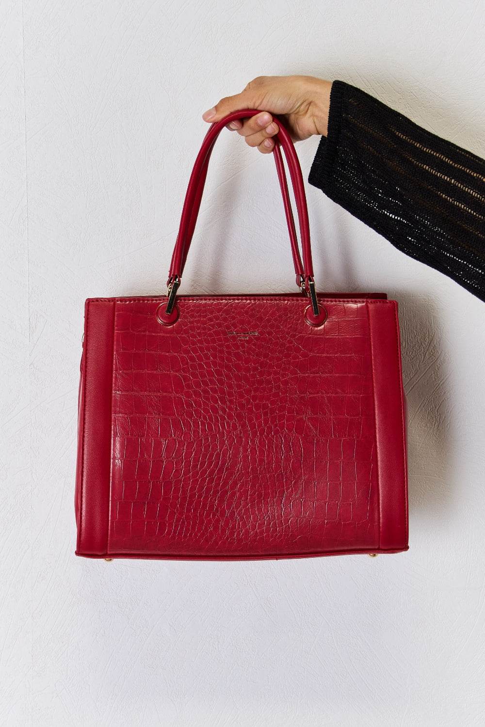 David Jones Texture PU Leather Handbag - DaTrendStore.Com