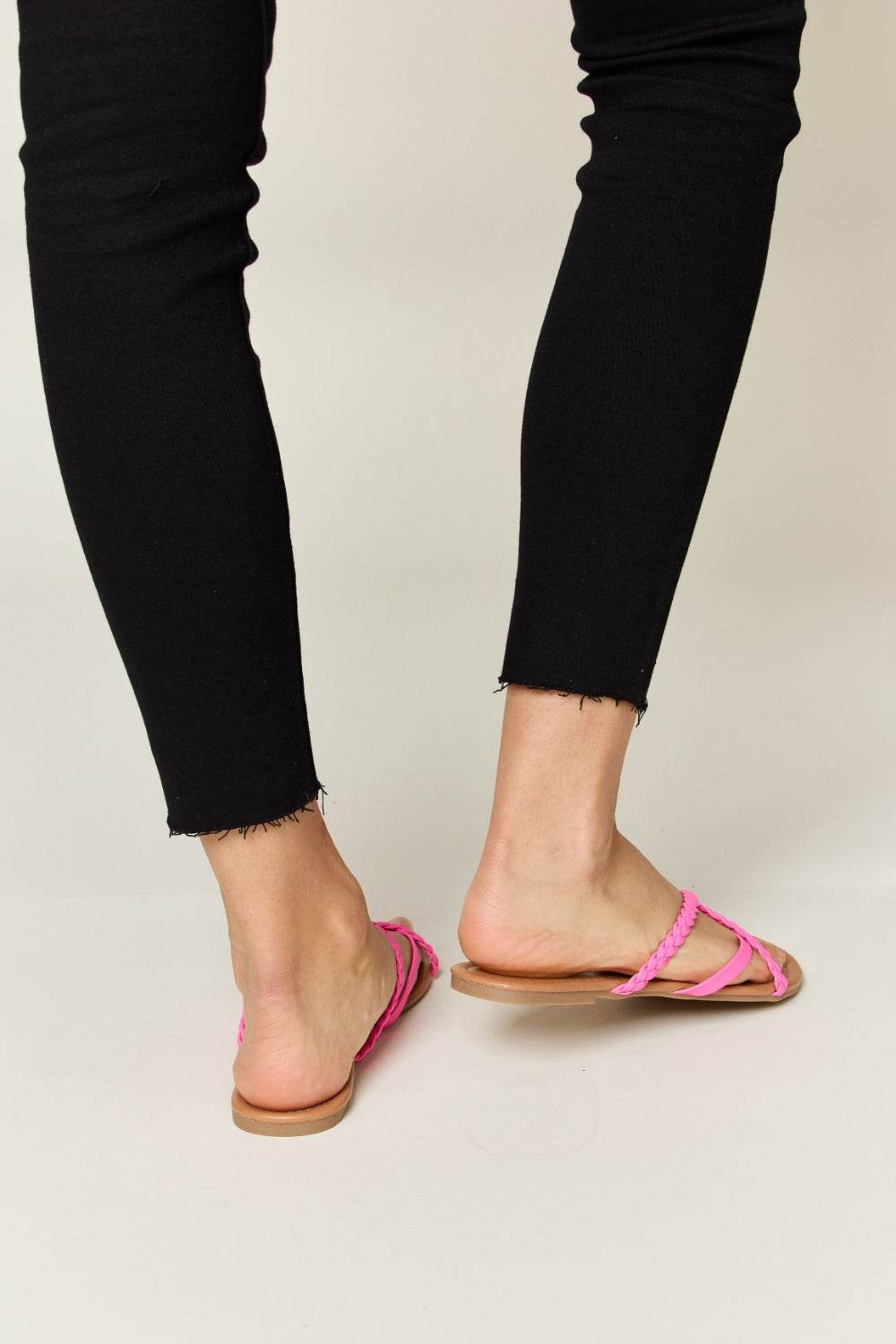 WILD DIVA Crisscross PU Leather Open Toe Sandals - DaTrendStore.Com