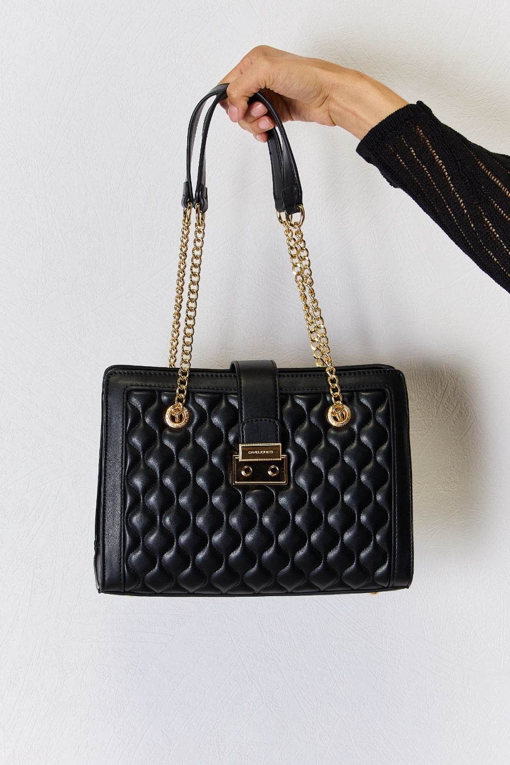 David Jones Quilted PU Leather Handbag - DaTrendStore.Com