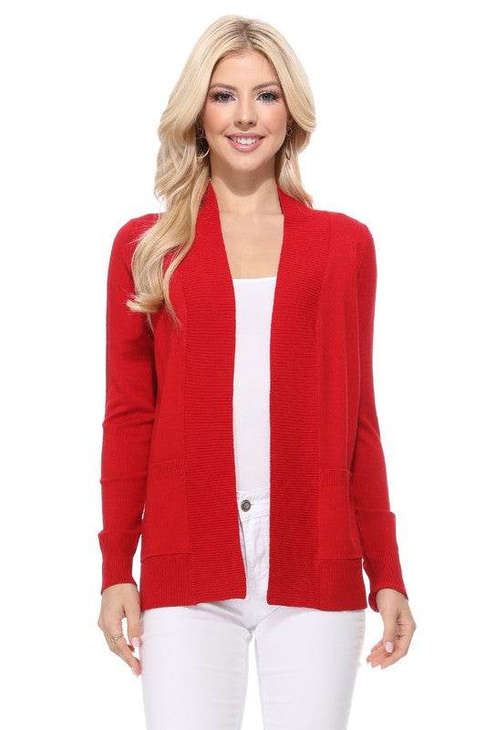 Open Front Shrug Sweater Knit Cardigan - DaTrendStore.Com