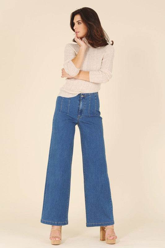 Wool blended mock neck sheer sweater - DaTrendStore.Com