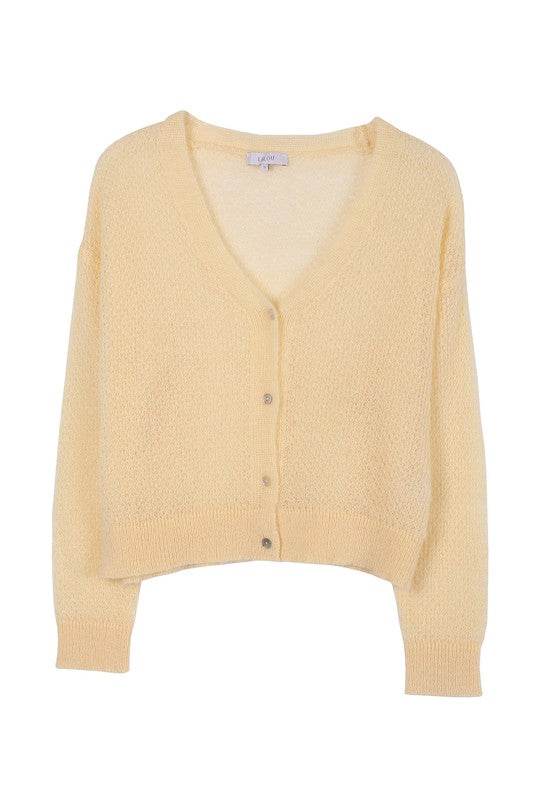 Wool blended sheer cardigan - DaTrendStore.Com