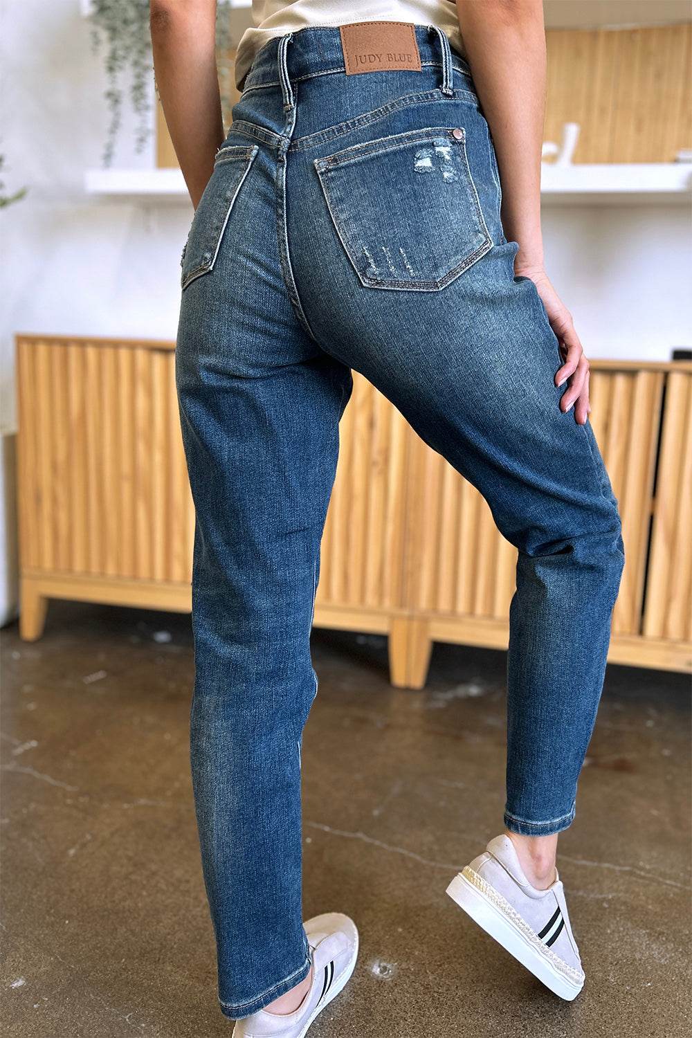 Judy Blue Full Size Tummy Control High Waist Slim Jeans - DaTrendStore.Com