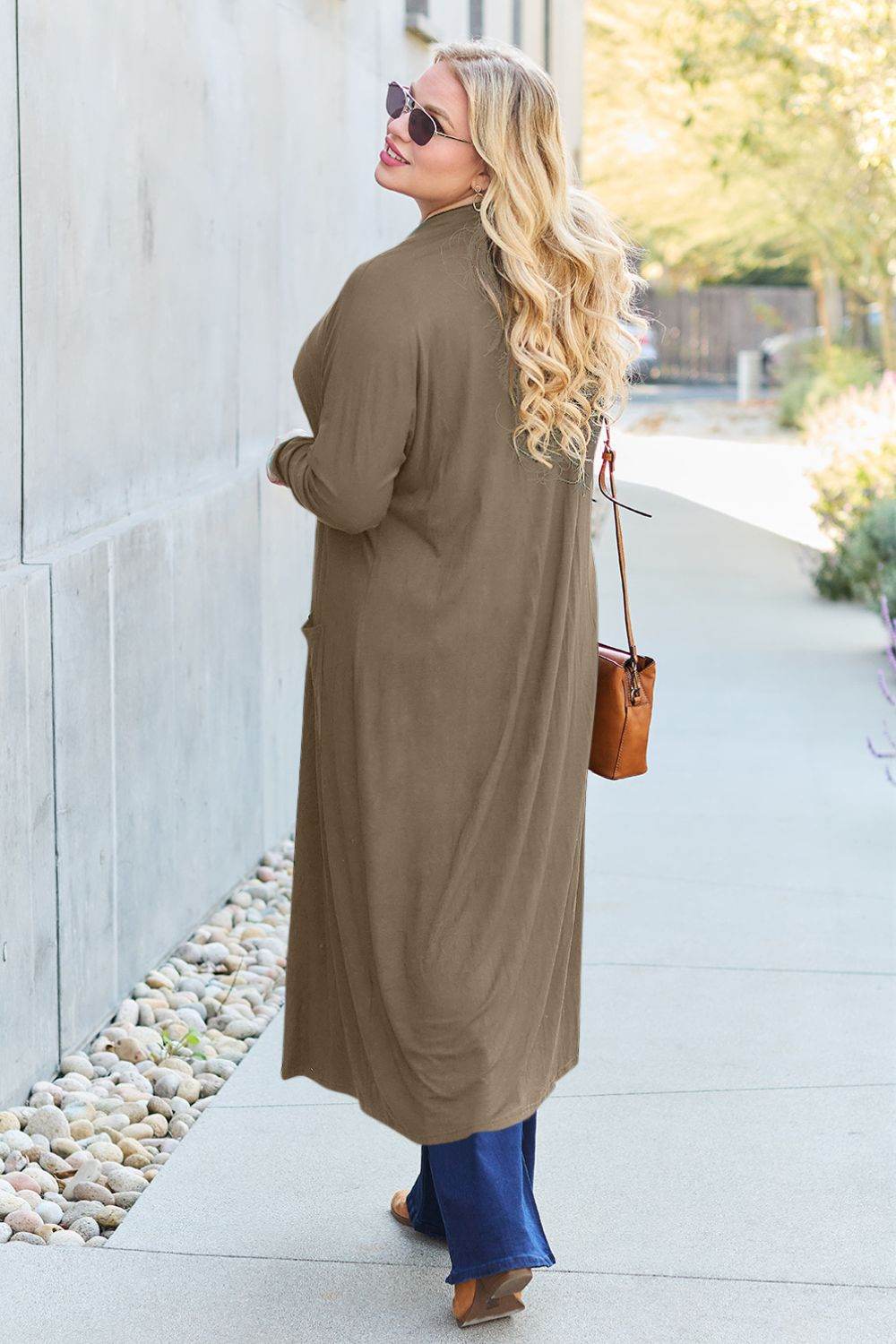 Basic Bae Full Size Open Front Long Sleeve Cover Up - DaTrendStore.Com