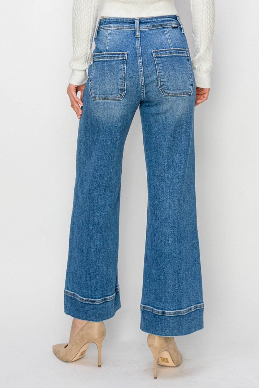 RISEN Full Size High Rise Wide Leg Jeans - DaTrendStore.Com