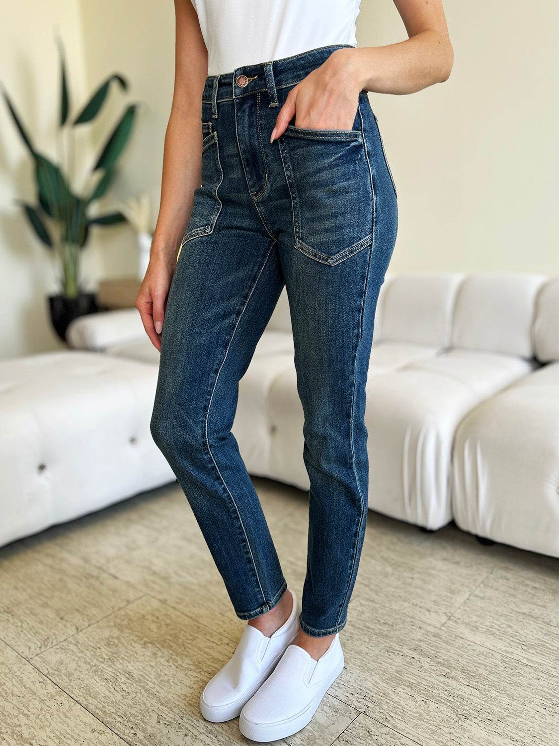 Judy Blue Full Size High Waist Skinny Jeans - DaTrendStore.Com