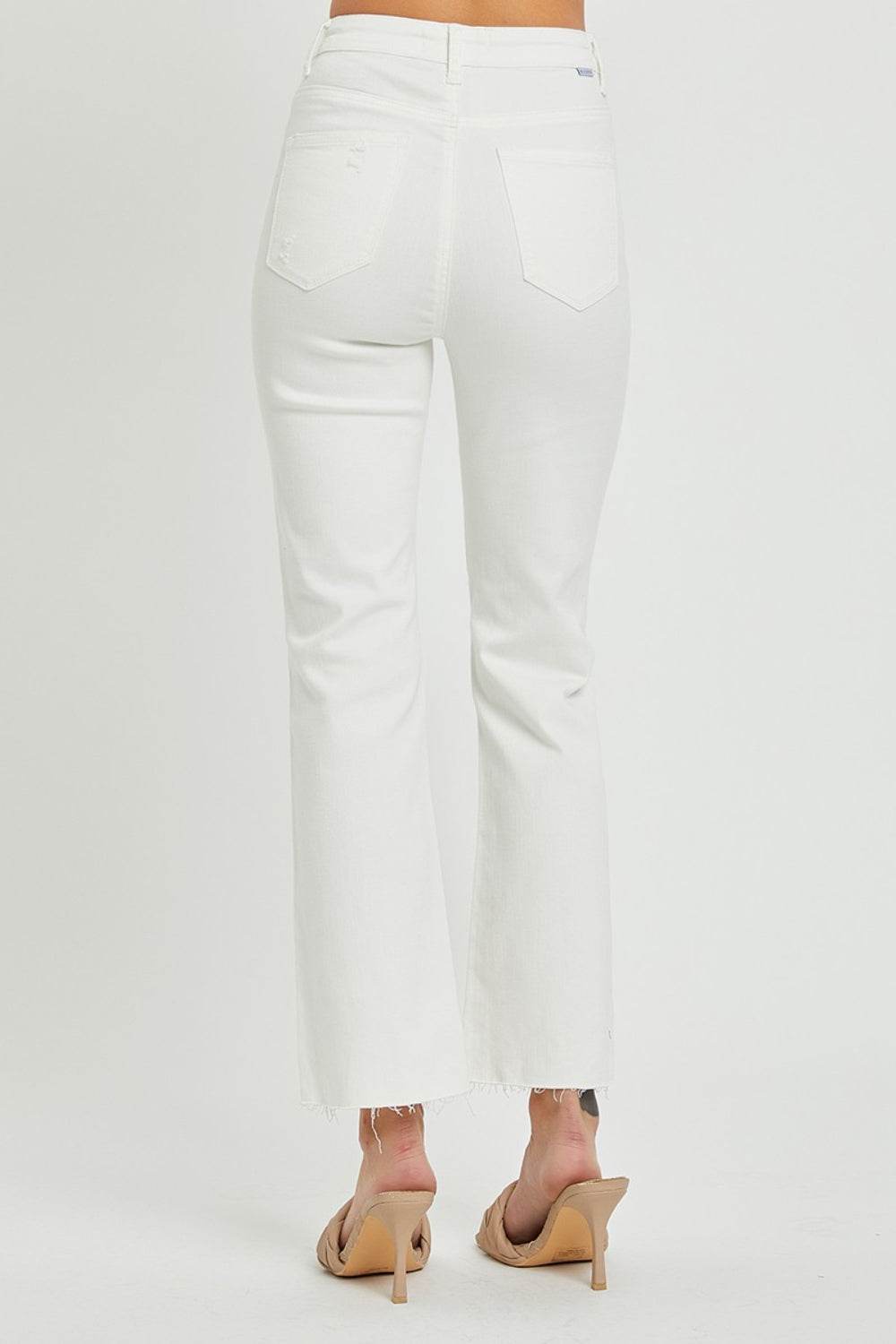 RISEN Full Size High Rise Button Fly Straight Ankle Jeans - DaTrendStore.Com