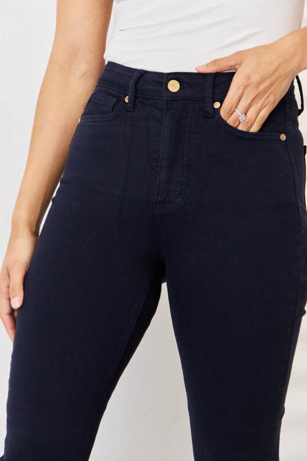 Judy Blue Full Size Garment Dyed Tummy Control Skinny Jeans - DaTrendStore.Com