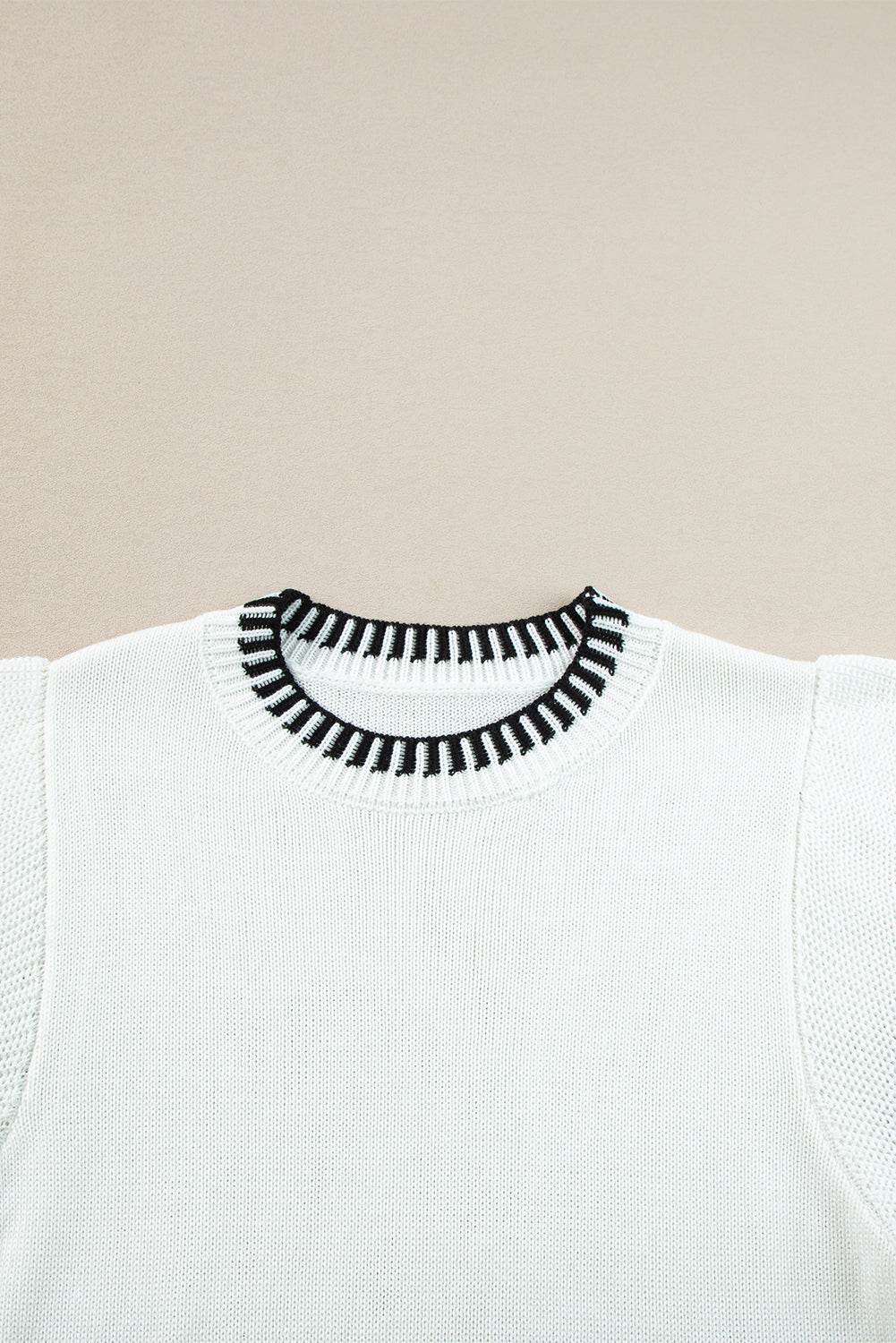Round Neck Short Sleeve Knit Top - DaTrendStore.Com