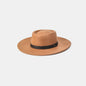 Fame Flat Brim Strap Pork Pie Hat