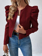 Zip Up Puff Sleeve Jacket