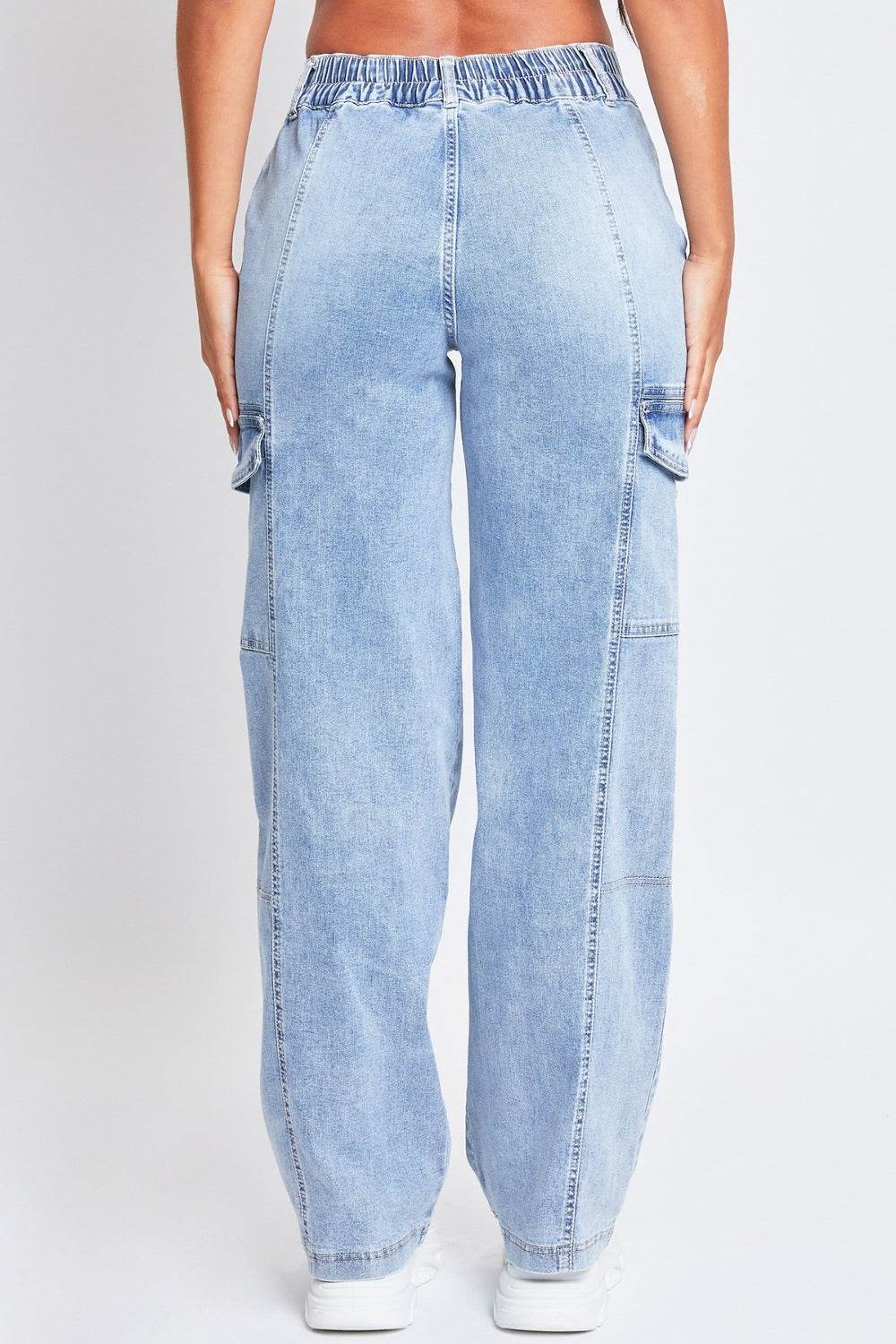 YMI Jeanswear High-Rise Straight Cargo Jeans - DaTrendStore.Com