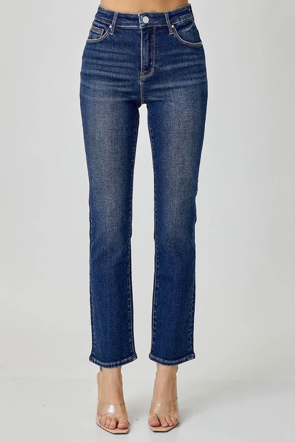 RISEN Full Size High Waist Straight Jeans - DaTrendStore.Com