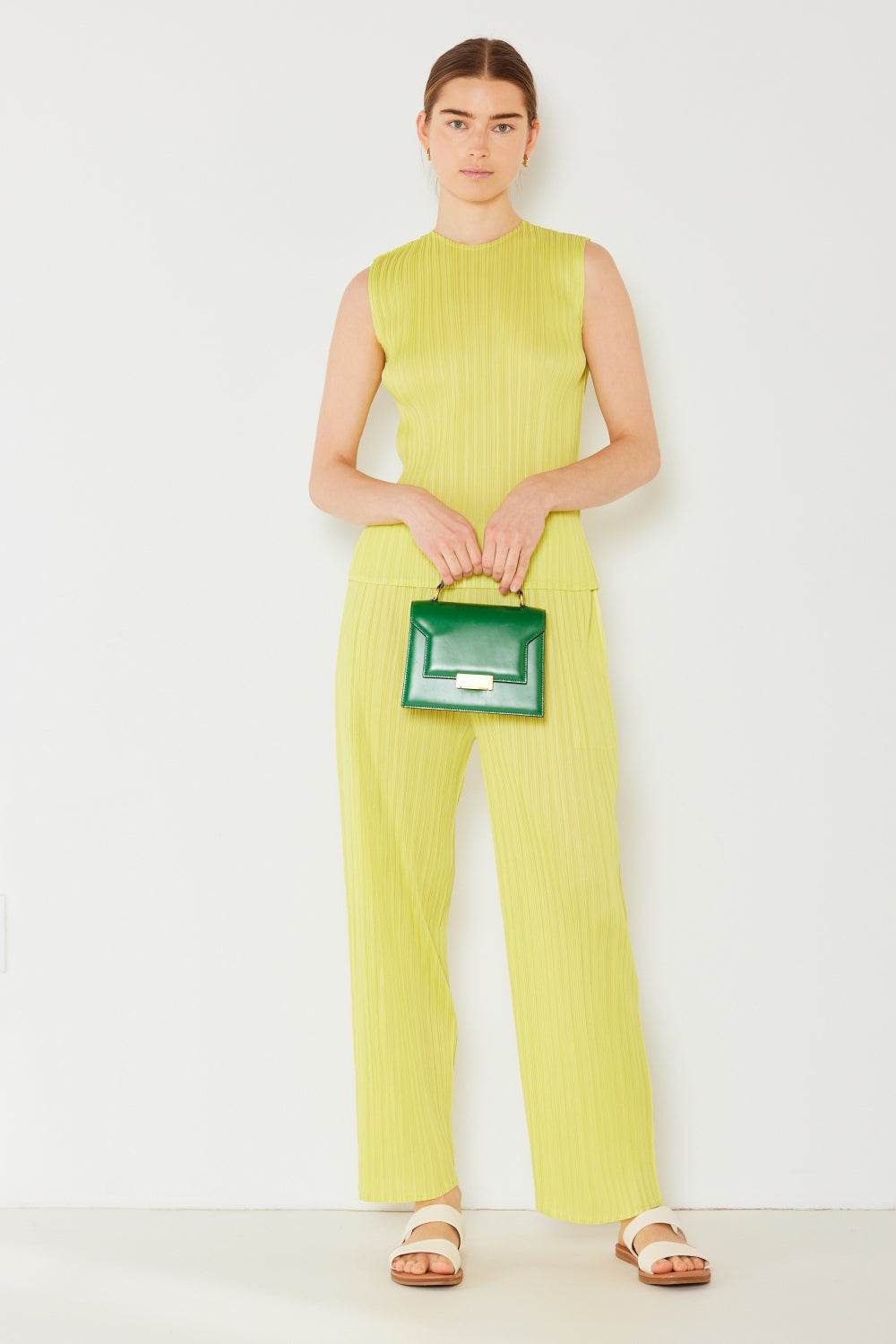 Marina West Swim Pleated Elastic-Waist Straight Pants - DaTrendStore.Com