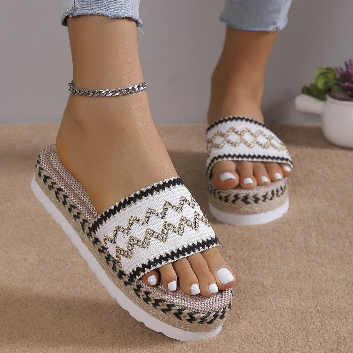 Open Toe Platform Sandals - DaTrendStore.Com